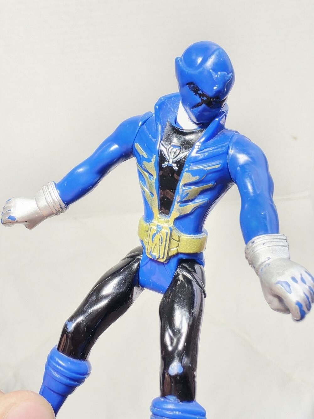 Power Rangers 4" Super Megaforce Blue Ranger Figure Retired Discontinued